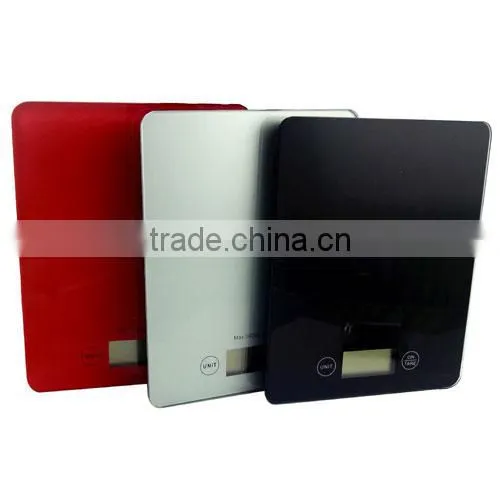 Touch Screen High Precision 5kg/1g Food Digital Kitchen Scale/Timing tray coffee balance