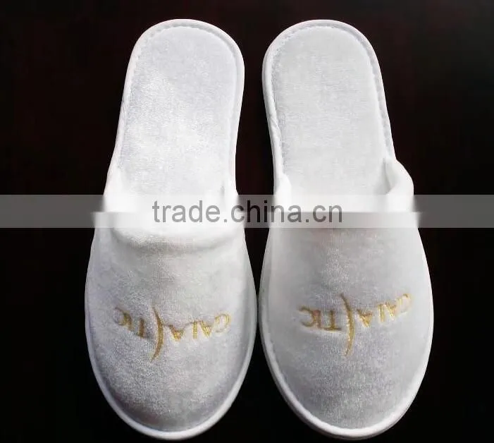 Luxury hotel bathroom slippers professional cotton terry towel material