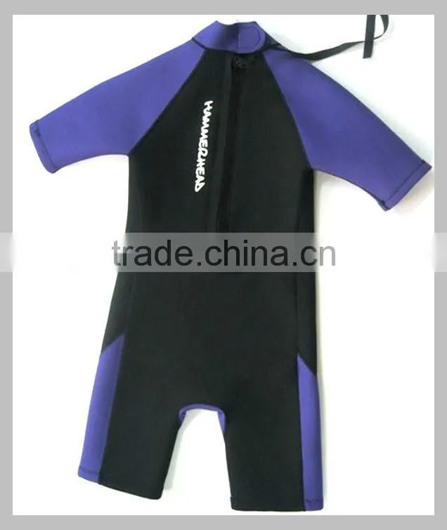 3mm Neoprene surf shorts for children ladies short sleeve suits