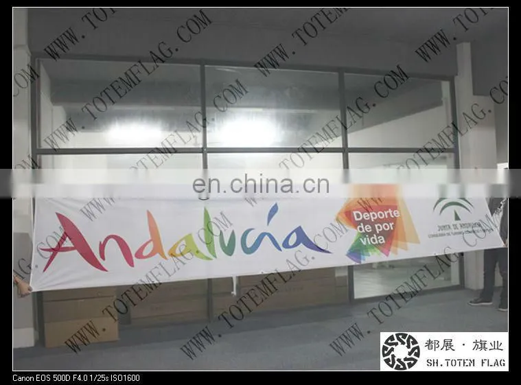 outdoor advertisement fabric banner / Full Color CMYK Print Banner Flag
