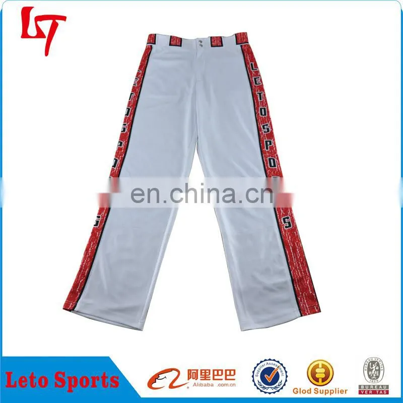 Comfortable red pin striped mens baseball pants