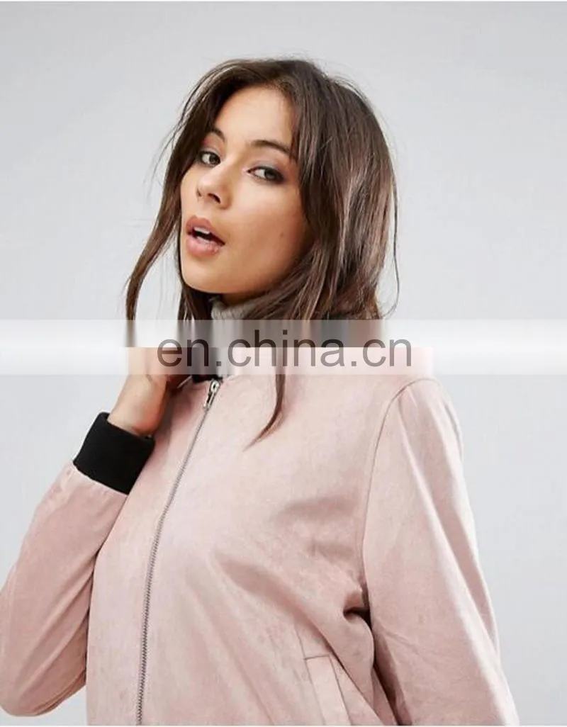 OEM Hot sale custom bomber jackets women suede life jacket