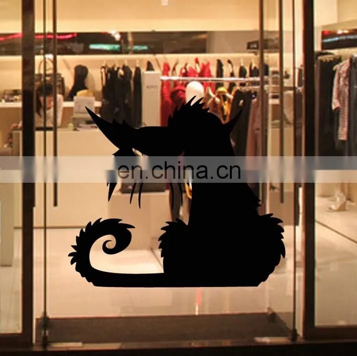 Halloween Theme Black Cat Window/Wall Sticker Halloween Decoration Home Decoration