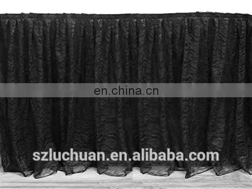 Black Lace Table Skirt Designs For Wedding And Steps In Table Skirting