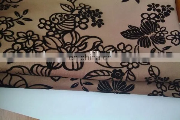 Winfar textile new design high quality polyester DTY flock on scuba fabric