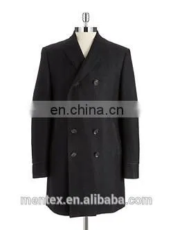2015 Wool Blend Double Breasted Herringbone Coat