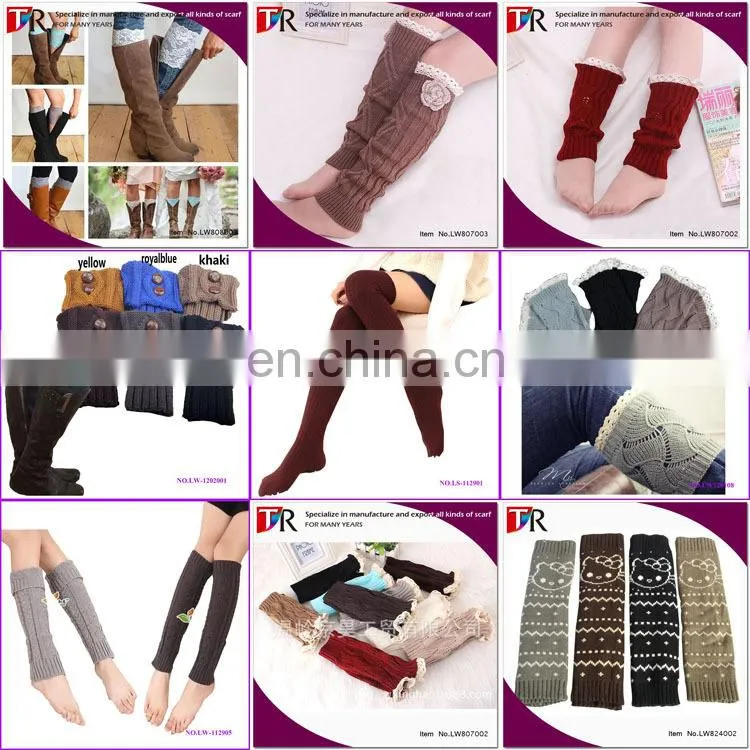 wholesale lace knit crochet women leg warmers & boot cuffs