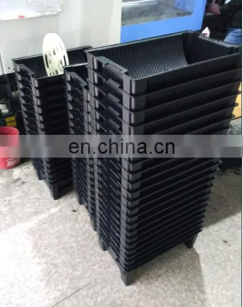 Hot sell Stackable moisture-proof anti-shock black esd anti-static SMT IC Plate tray