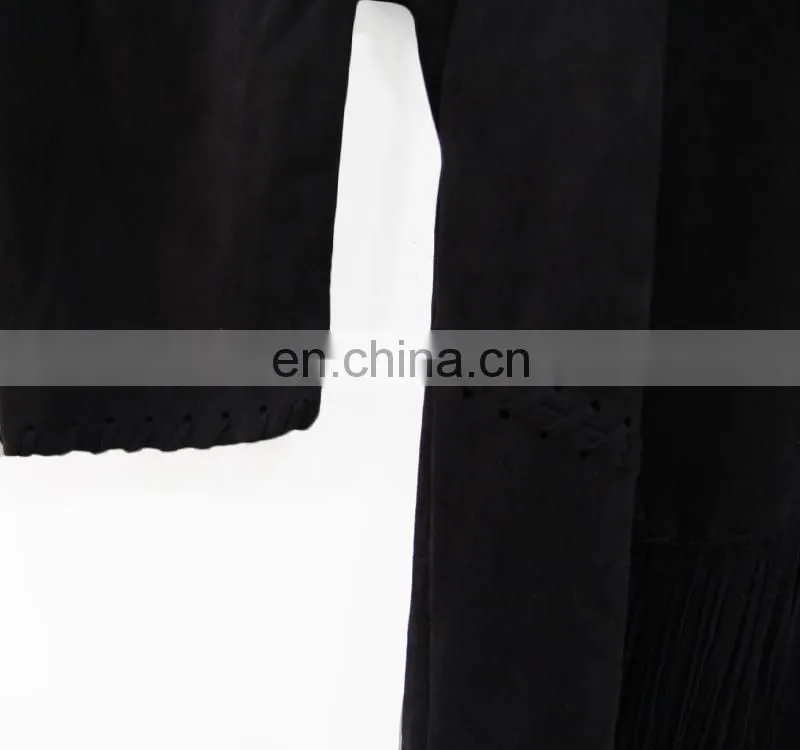 tassels suede fabric of lady's coat