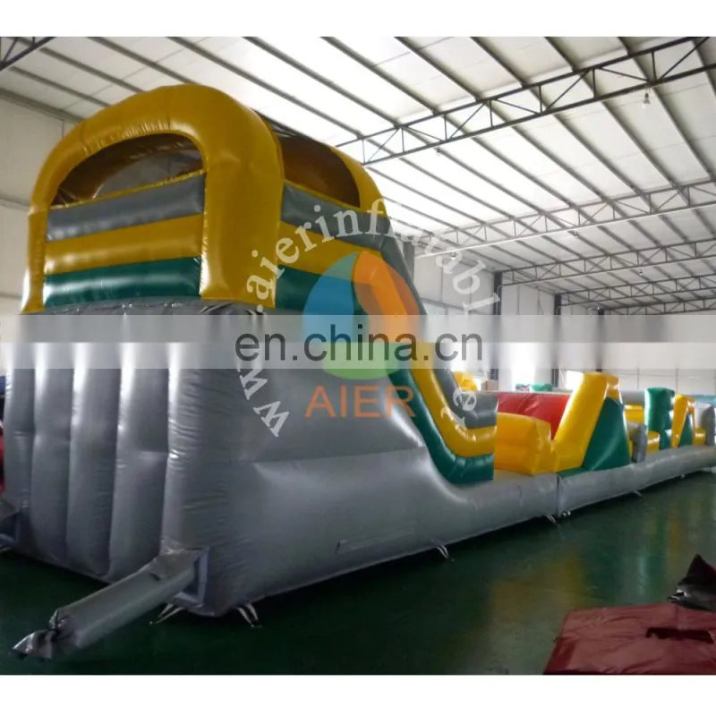 Cheap 2 parts giant inflatable obstacle , PVC inflatable obstacle course for adult and kids