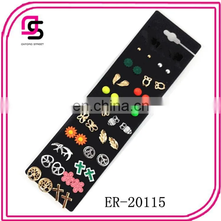 20 Pairs On a Card Earring Set