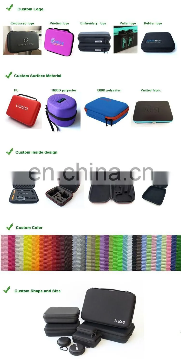 Handsfree Earset Case, Zippered Earbud Case, EVA Earphone hard Case
