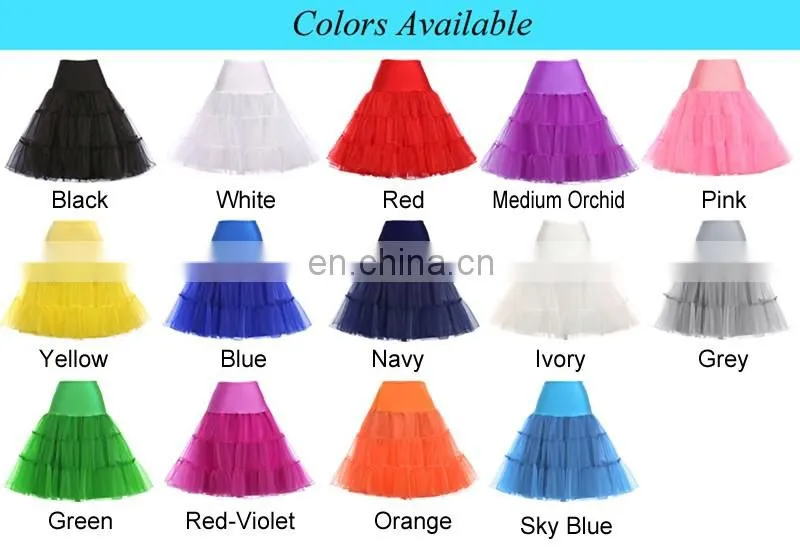 22 Colors Available Grace Karin Women A-line Short Retro Dress Vintage Crinoline Rockabilly Petticoat Underskirt CL008922-3