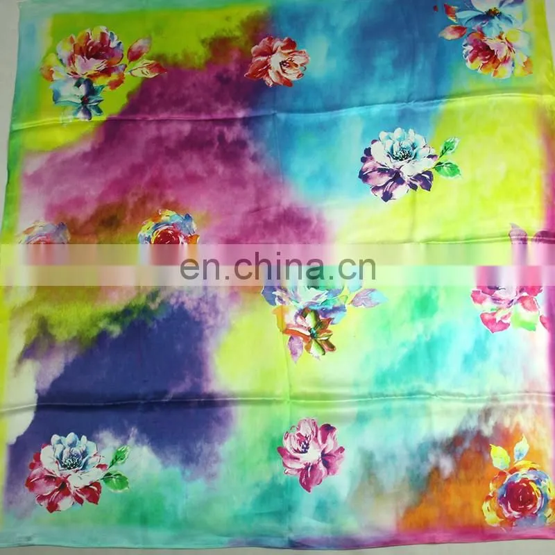 Digital printing new women's fashion lady silk scarf shawl