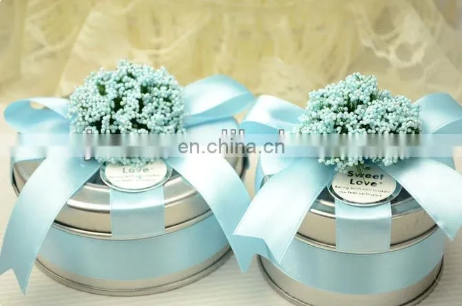 Fancy flower metal wedding candy box