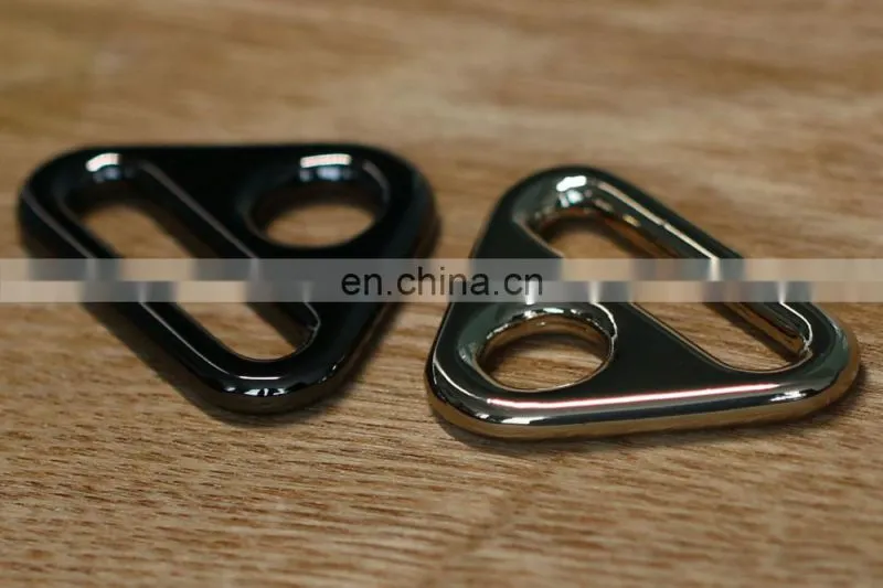 Hardware Suppliers Custom Metal Triangle Ring for Women Handbags