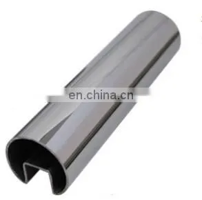ASTM A554 standard stainless steel 316L/304/20310S round/flat grooved tube slotted pipe