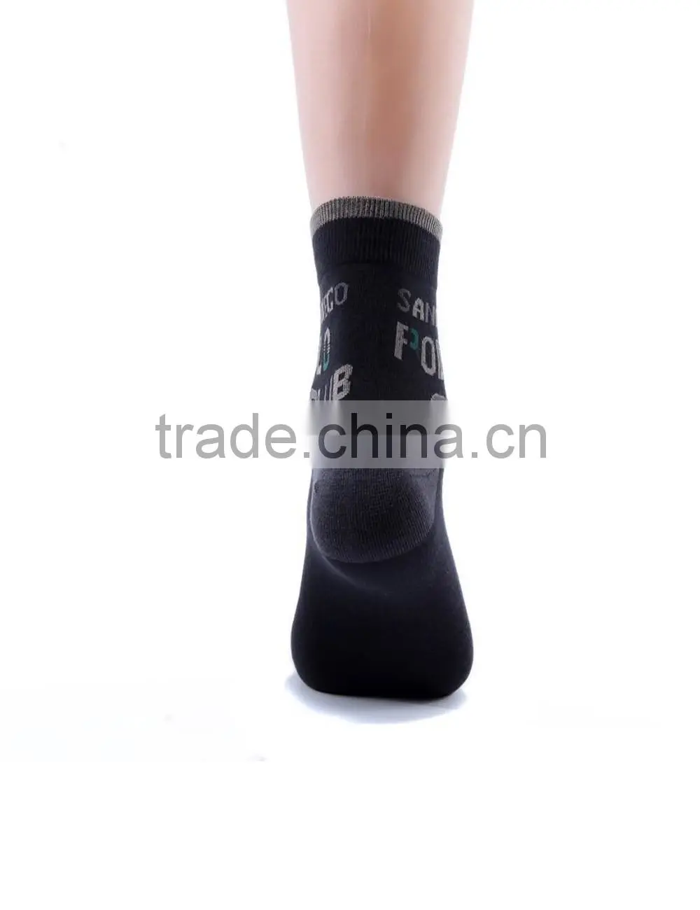 Custom Men Colorful Patterned Polyester Casual Crew Socks