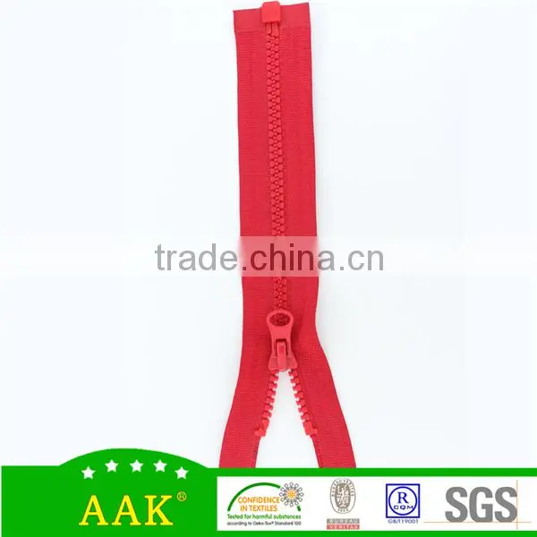 3# delrin zipper open end zipper with hanging paint thumb puller