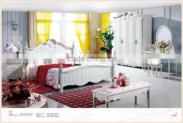 Wholesale Korean white bedroom furniture
