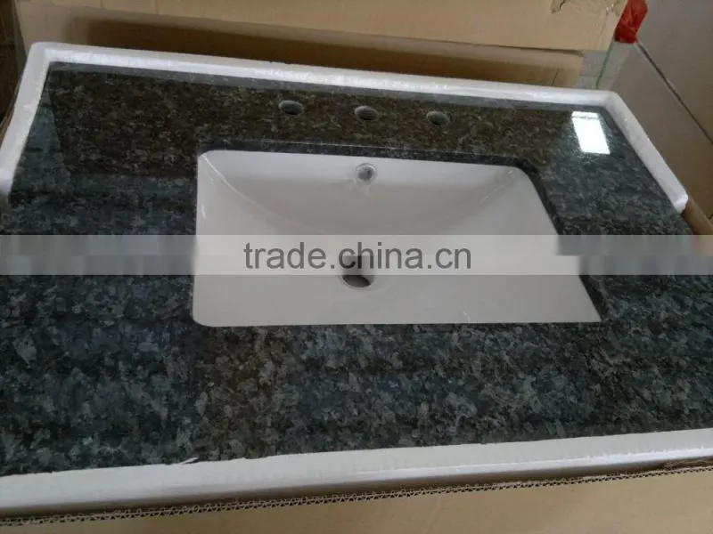 Hotel Bathroom Blue Pearl Granite Vanity Tops, Blue Pearl Vanity Tops
