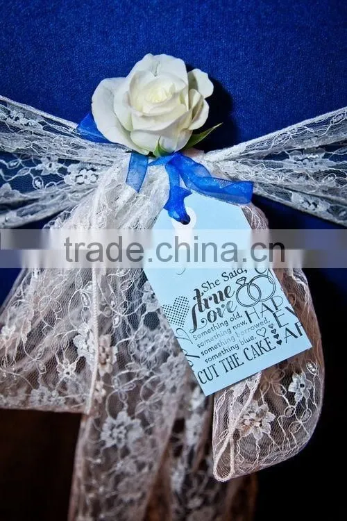 White Lace Chair Sash For Wedding Chair Covers