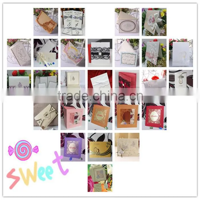 Newest 2016 Blank Inserts Printable Rectangle Leaf Wooden Designed Wedding Cards
