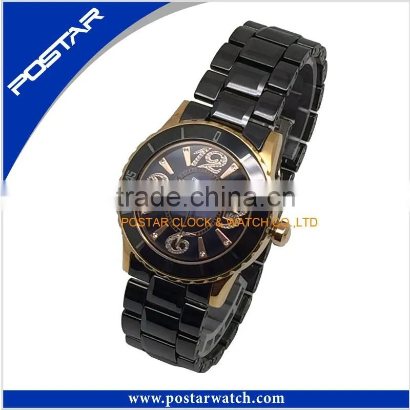 2015 Popular Watch Japan Movement Quartz Watch Ceramics Fashion Watch