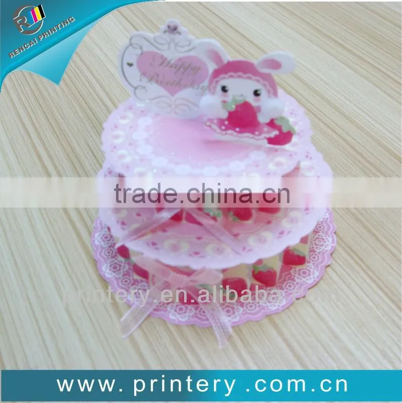 2014 Most Fashionable greeting card,handmade paper wedding invitation card