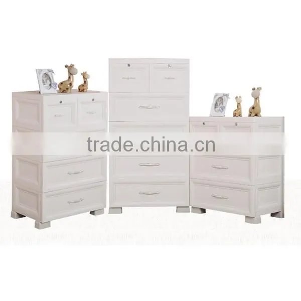 yellow color househole 5-layer PP students plastic drawer