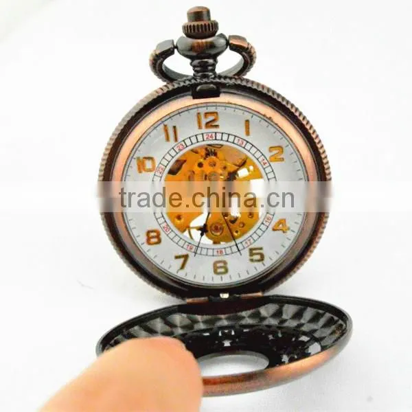 skeleton automatic mechanical watch wholesale pocket watch