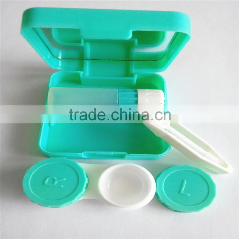 crazy eye contact case, mirrored plastic contact lens for girl