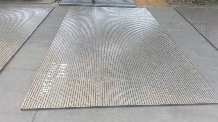 Hardfacing cladding bimetal wear plate high chrome resistance wear plate high impact for Dump truck tray linings
