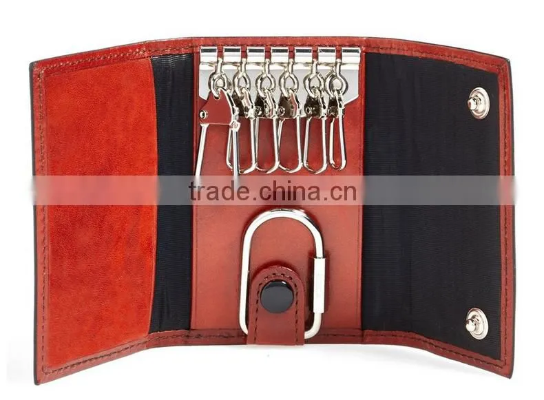 Antique men genuine leather key cases with key ring