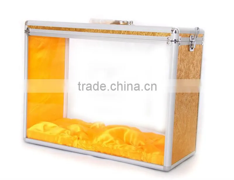 Hot sale! transparent organic glass presentation case