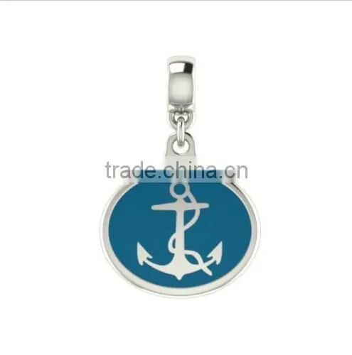 Greek Delta Gamma anchor Charm Fits All Beaded Charm Bracelets