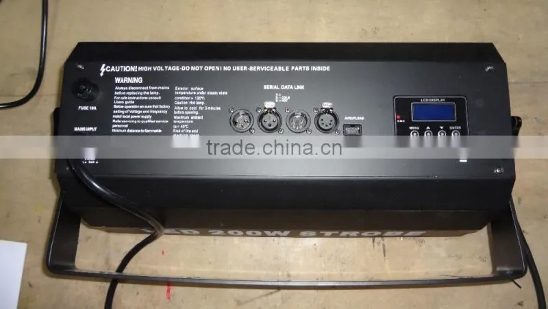 good price led strobe light 200watt AC110-240v low power consumption ,its brightness same as 1500watt strobe light