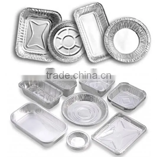 White coated ariline casserole with lids disposable aluminum food container