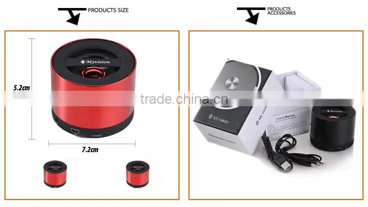 (120483)Portable Metal Bluetooth Wireless 3W Mini Speaker with Handsfree Mic