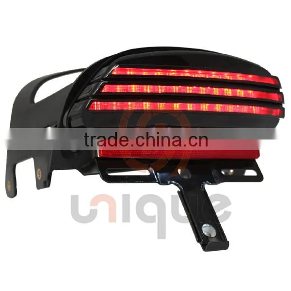 universal integrated motorcycle led tri-bar tail light