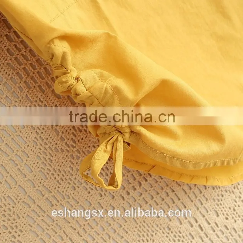 Ladies cotton pure color beautiful loose shirt