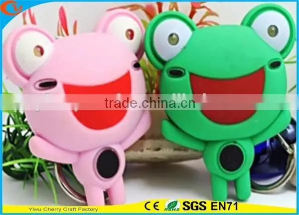 High Quality Promotional Cute Assorted Animal Sound Led Keychain