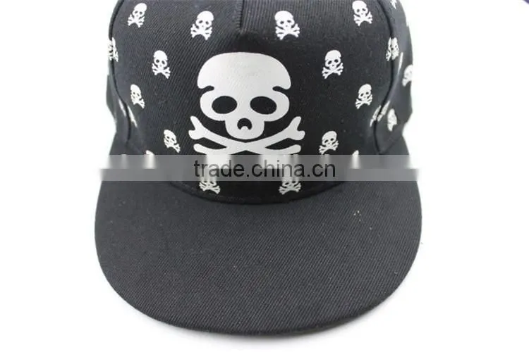 BSH023 Lighting 3D skull embroidery baseball cap fashion sport hat
