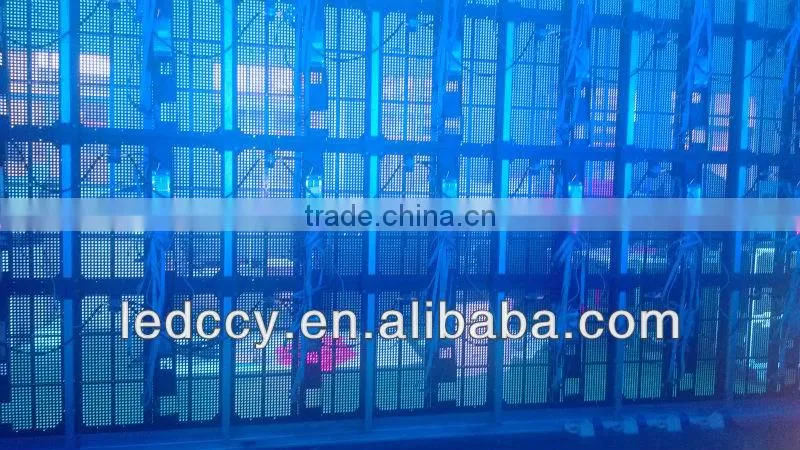Shenzhen factory P12.5 mesh led display/curtain led display/gridding led display screen/indoor outdoor led display screens