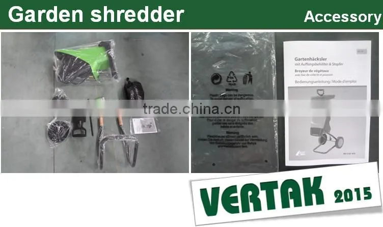 2015 new promotion model plastic garden shredder machine/paper shredder prices
