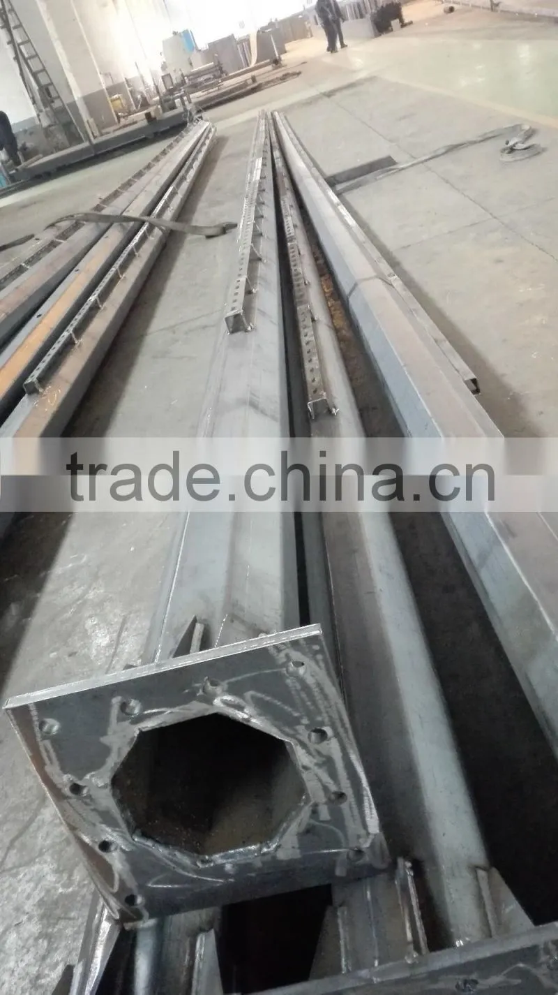 Octagonal custom singal cctv pole