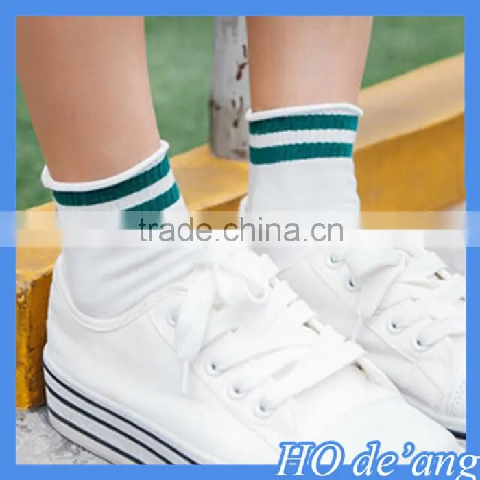 Hogift wholesale socks woman Korea cute candy-colored cotton socks women stripe socks MHo-74