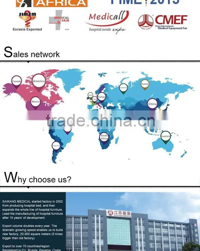 ISO9001&13485 Certification Durable Multifunctional Manual Care Bed