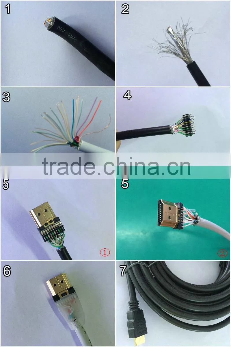 High speed Flat HDMI Cable 24k gold 3D Ethernet 1080p 2160P