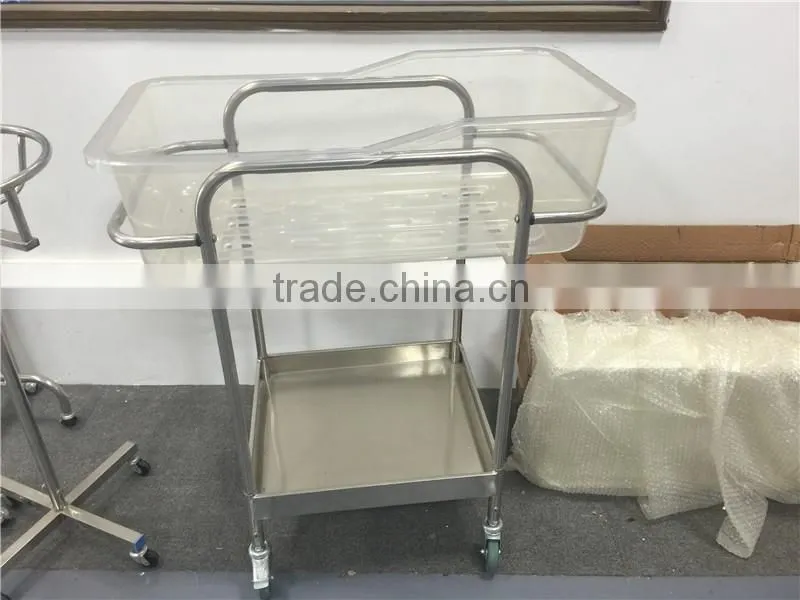 stainless steel baby cot baby cart trolley